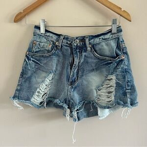 Signature 8 Distressed Denim Cutoff Shorts | Size Small